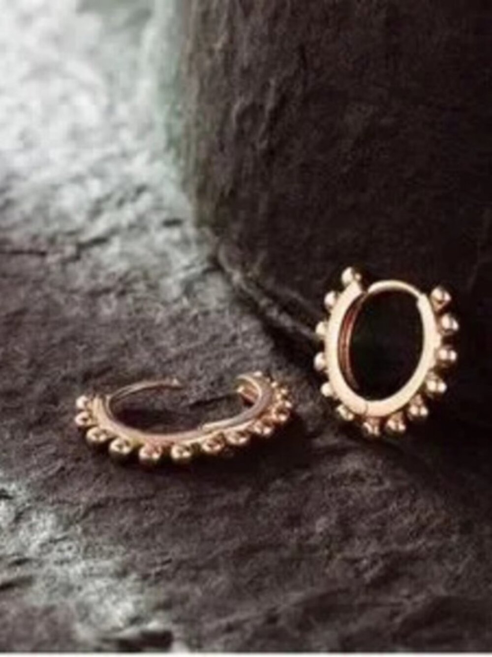 Gold 14k Gold Plated Beaded Earrings
